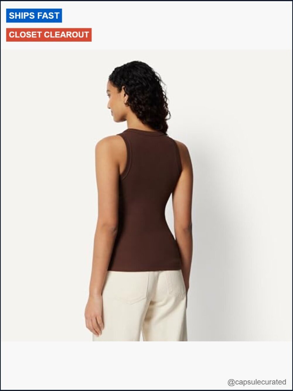Slim-Fit Ribbed Tank Top - Picture 2 of 6